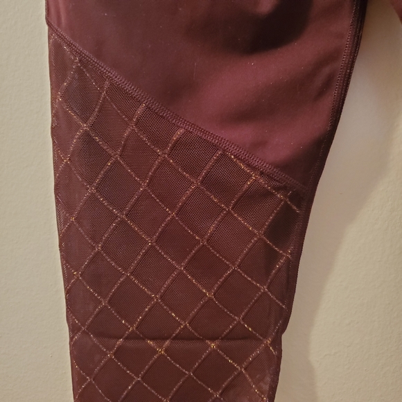 Victoria's Secret VSX Sport | Burgundy Knockout Tight Leggings - Picture 5 of 5